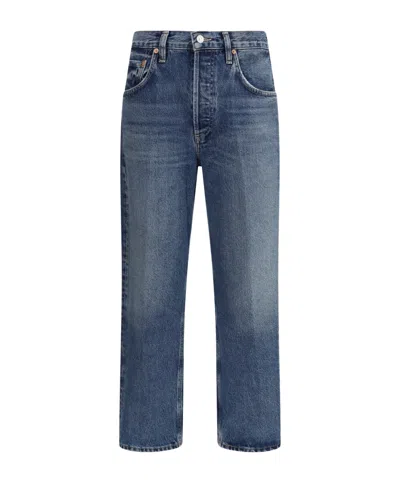 AGOLDE LOGO-PATCH JEANS