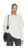 Agolde Lois Tee In Bone