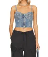 AGOLDE LOLA DENIM TOP IN TEMOR