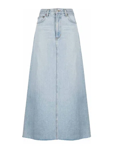 AGOLDE LONG DENIM SKIRT