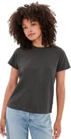 Agolde Long Line Adine Tee Forge In Black