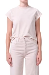Agolde Long Line Bryce Cap Sleeve T-shirt In Pink