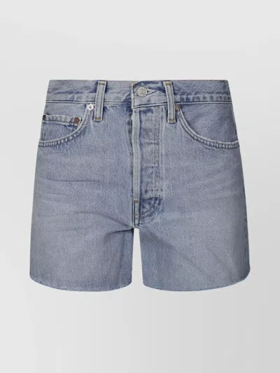 Agolde Long Shorts Five Pockets In Blue