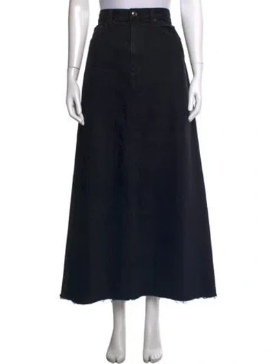 Pre-owned Agolde Long Skirt In Black