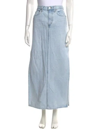 Pre-owned Agolde Long Skirt In Blue