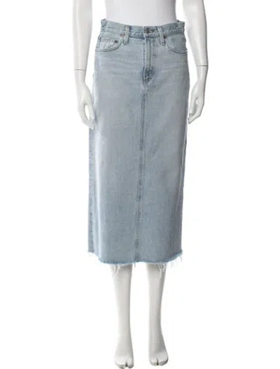Pre-owned Agolde Long Skirt In Blue
