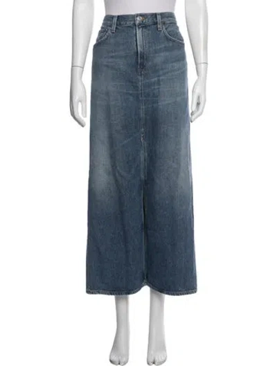 Pre-owned Agolde Long Skirt In Blue