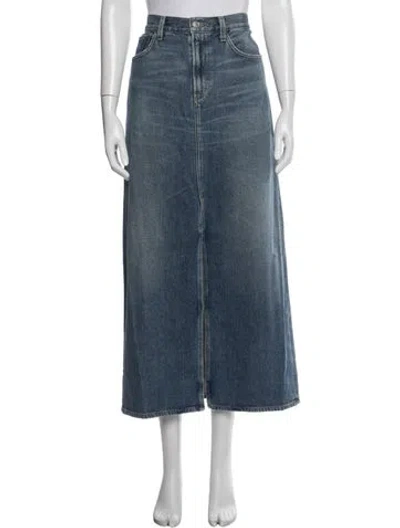 Pre-owned Agolde Long Skirt In Blue