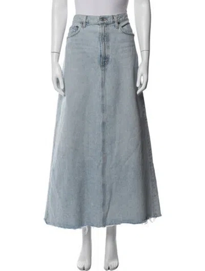Pre-owned Agolde Long Skirt In Blue