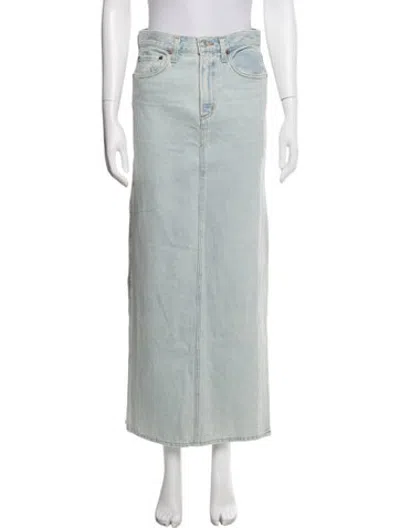Pre-owned Agolde Long Skirt In Blue