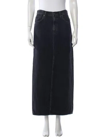 Pre-owned Agolde Long Skirt In Gray