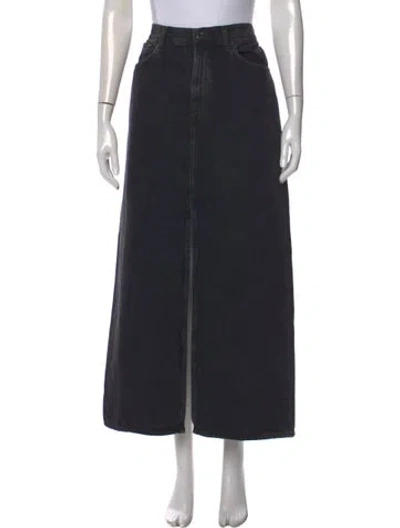Pre-owned Agolde Long Skirt W/ Tags In Black