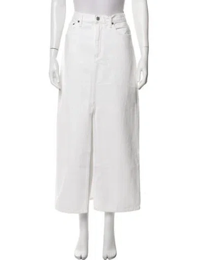 Pre-owned Agolde Long Skirt W/ Tags In White
