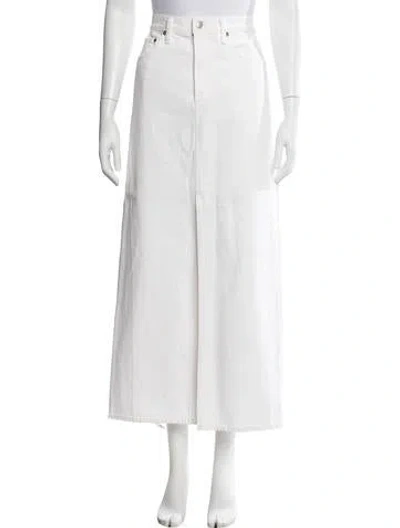 Pre-owned Agolde Long Skirt In White