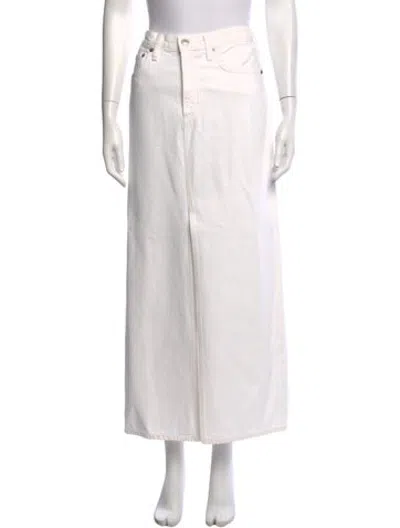 Pre-owned Agolde Long Skirt In White