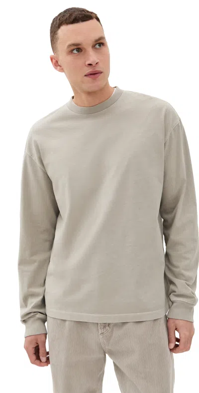 Agolde Long Sleeve Asha Tee Wicker In Brown