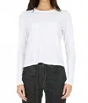 Agolde Long Sleeve Crewneck Tee In White In White