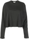 Agolde Long-sleeve Crop Top In Grün