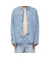 Agolde Long Sleeve Denim Jacket In Blue