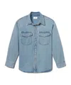 Agolde Rafe Long Sleeve Denim Shirt In Blue