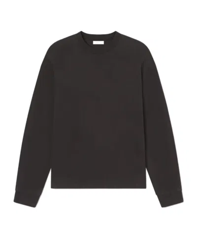 Agolde Long Sleeve Ribbed T-shirt In Black