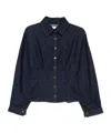 Agolde Devon Denim Button-up Shirt In Blue