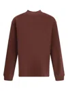 Agolde Asha Long Sleeve Cotton T-shirt In Burgundy