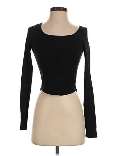 Pre-owned Agolde Long Sleeve Top Black Boatneck Tops