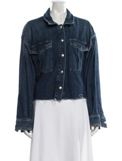Pre-owned Agolde Long Sleeve Top In Blue