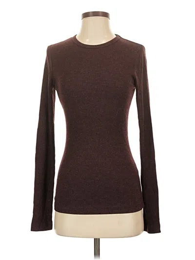 Pre-owned Agolde Long Sleeve T-shirt In Brown