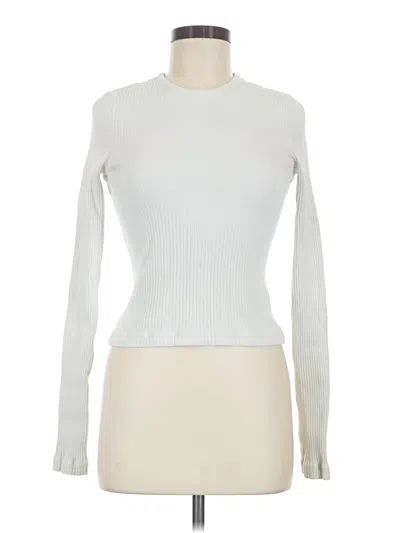 Pre-owned Agolde Long Sleeve T-shirt In Ivory