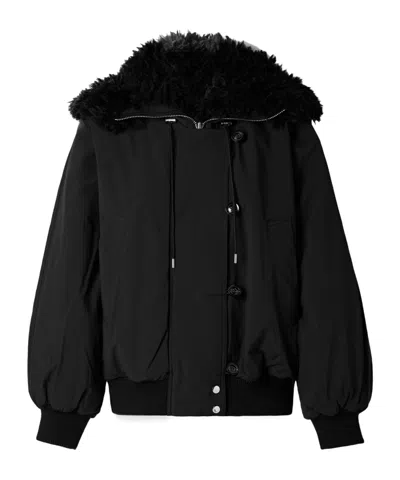 Agolde Long-sleeved Casual Jacket In Black