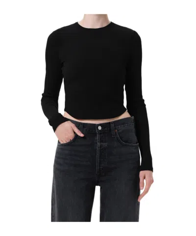AGOLDE LONG-SLEEVED RIBBED T-SHIRT