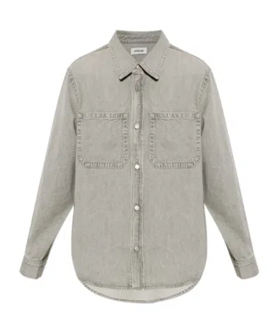 Agolde Long-sleeved Shirt In Gray