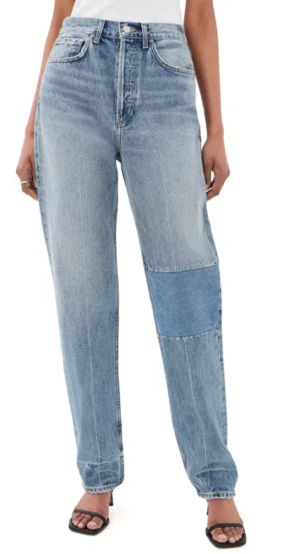 Agolde Loose Fit 90's Jeans Session In Blue