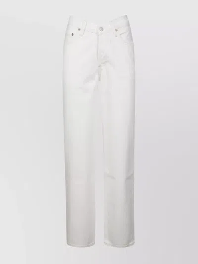Agolde Loose Fit Denim Trousers In White