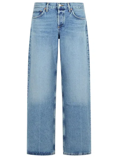 Agolde Low Rise Loose In Vault Jeans In Blue