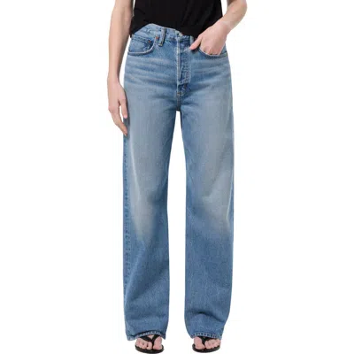 Agolde Loose Wide Leg Jeans In Blue