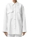 Agolde Lotta Oversized Denim Shirt In Milkshake