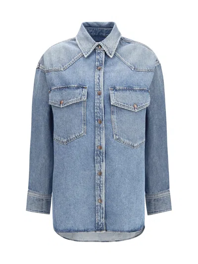 Agolde Lotta Shirt In Blue