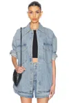 Agolde Lotta Western Shirt In Drift
