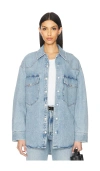 Agolde Lotta Western Shirt In Drift