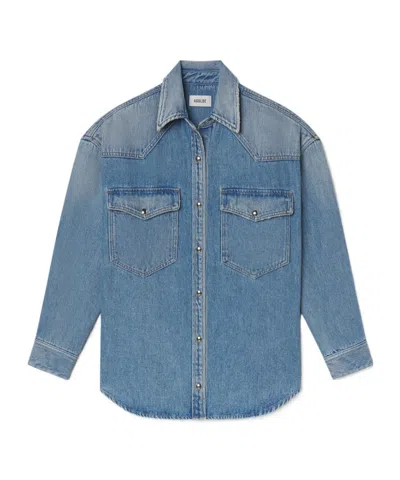 Agolde Lotta Shirt (flyweight) In Blue