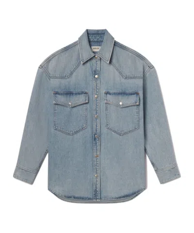 Agolde Long-sleeved Shirt In Gray