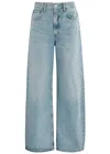 Agolde Low Curve Rigid Mid-rise Tapered Jeans In Light Blue