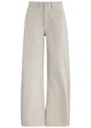 Agolde Low Curve Barrel-leg Jeans In Off White