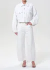 Agolde Low Curve Fray Jean In Milkshake In White