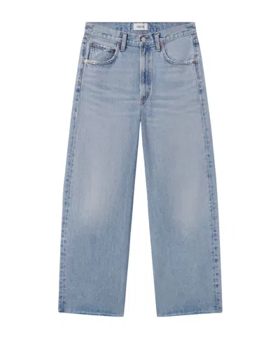 Agolde Low Curve Fray Jeans In Blue