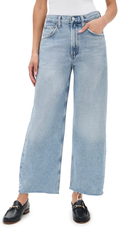 AGOLDE LOW CURVE FRAY JEANS FORCE