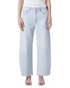 Agolde Low Curve Fray Mid Rise Jeans In Flourish In Flourish